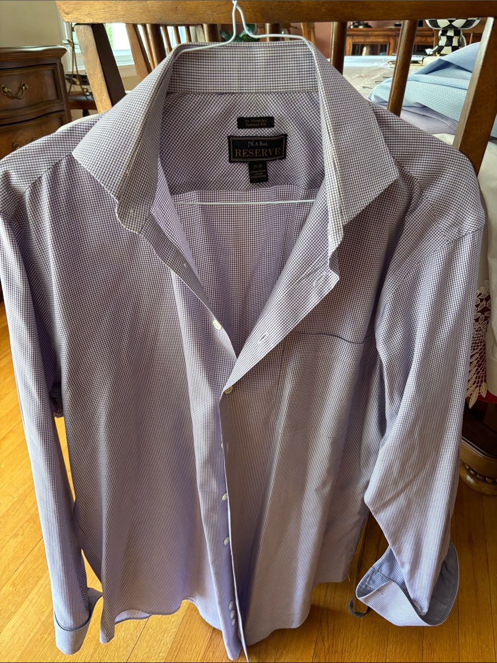 Jos. A. Bank Lavender Micro-Check Dress Shirt